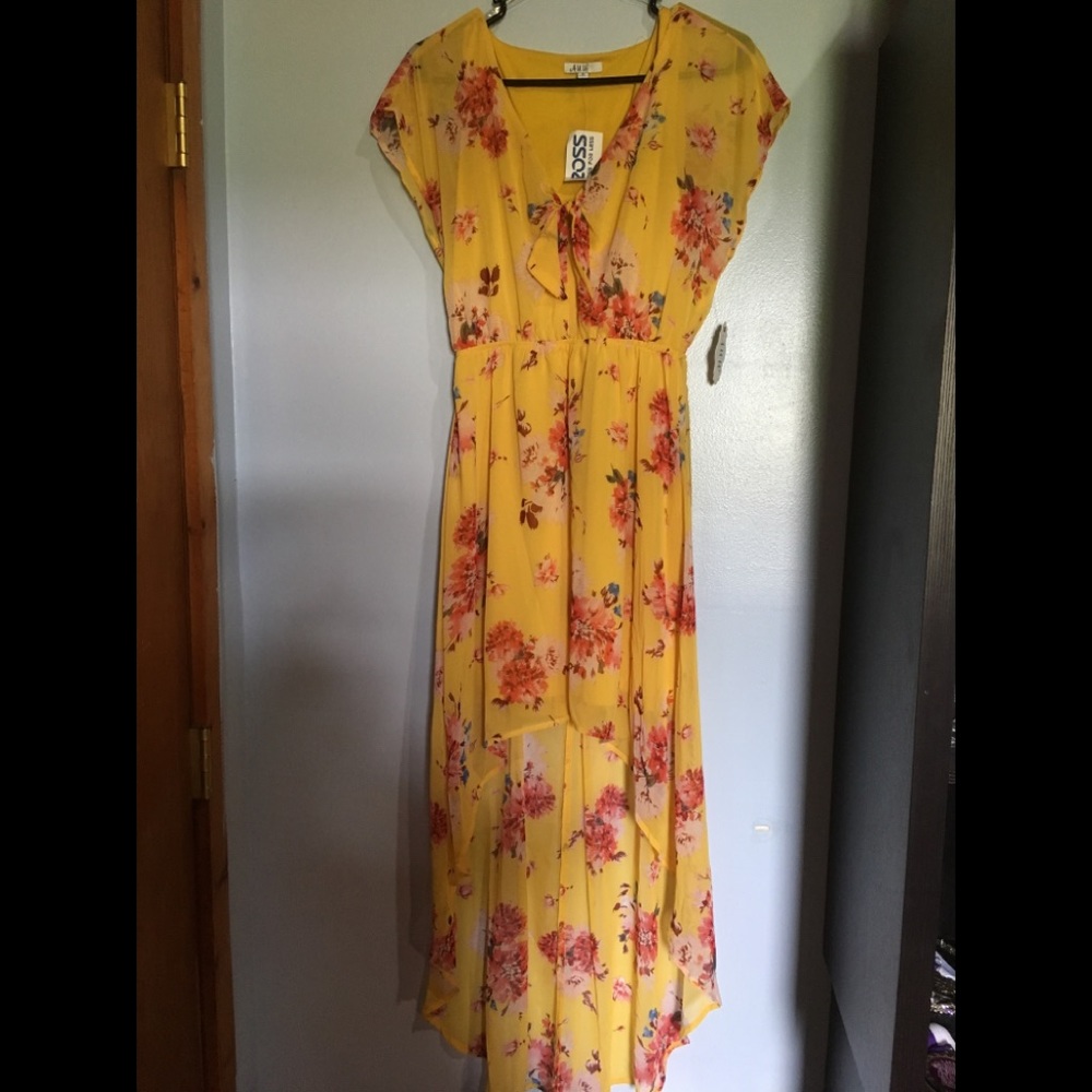 Yellow floral dress